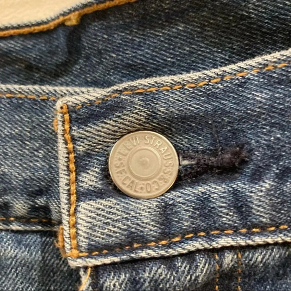 LEVI’S Sz 30 Emoji Jeans Denim Mini  Skirt - Picture 3 of 8